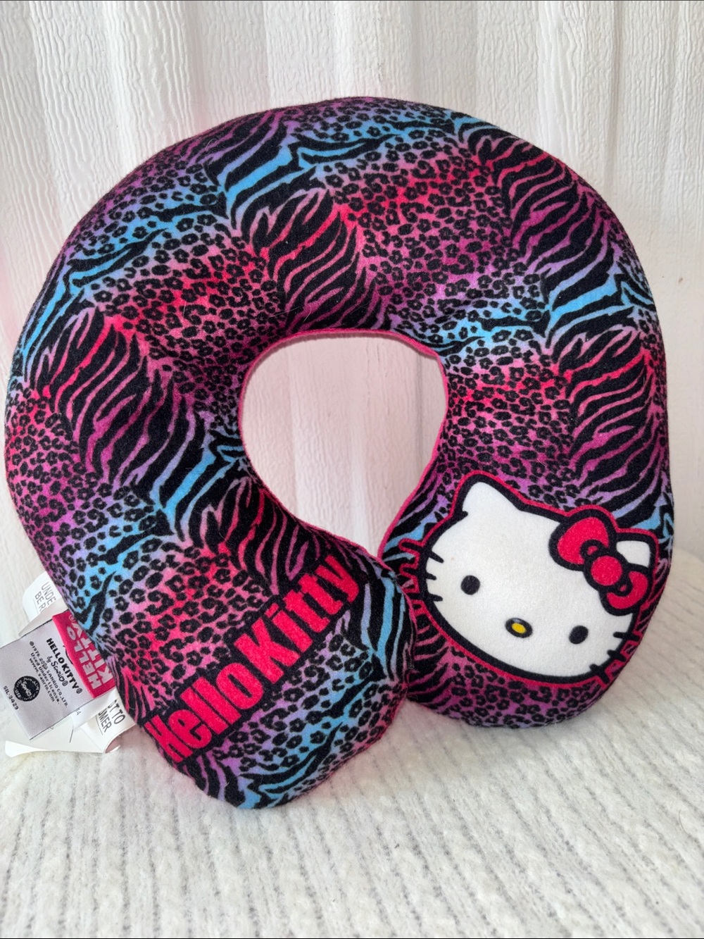 Hello Kitty Pink Blue Purple Leopard Zebra Neck Pillow